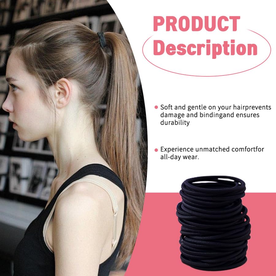 GOSICUKA Gray Hair Elastics displayed on a bathroom counter