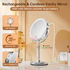 Gospire Lighted Makeup Mirror in a stylish bedroom setting