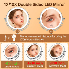 Gospire Lighted Makeup Mirror with three light settings