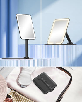 Gospire Travel Makeup Mirror in use with natural lighting