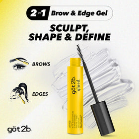 Got2B Glued 2-in-1 Brow & Edge Gel clear finish application