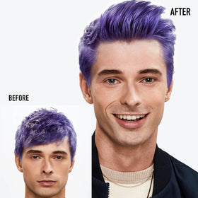 Got2B Glued Spiking Hair Wax in hand with hair styling