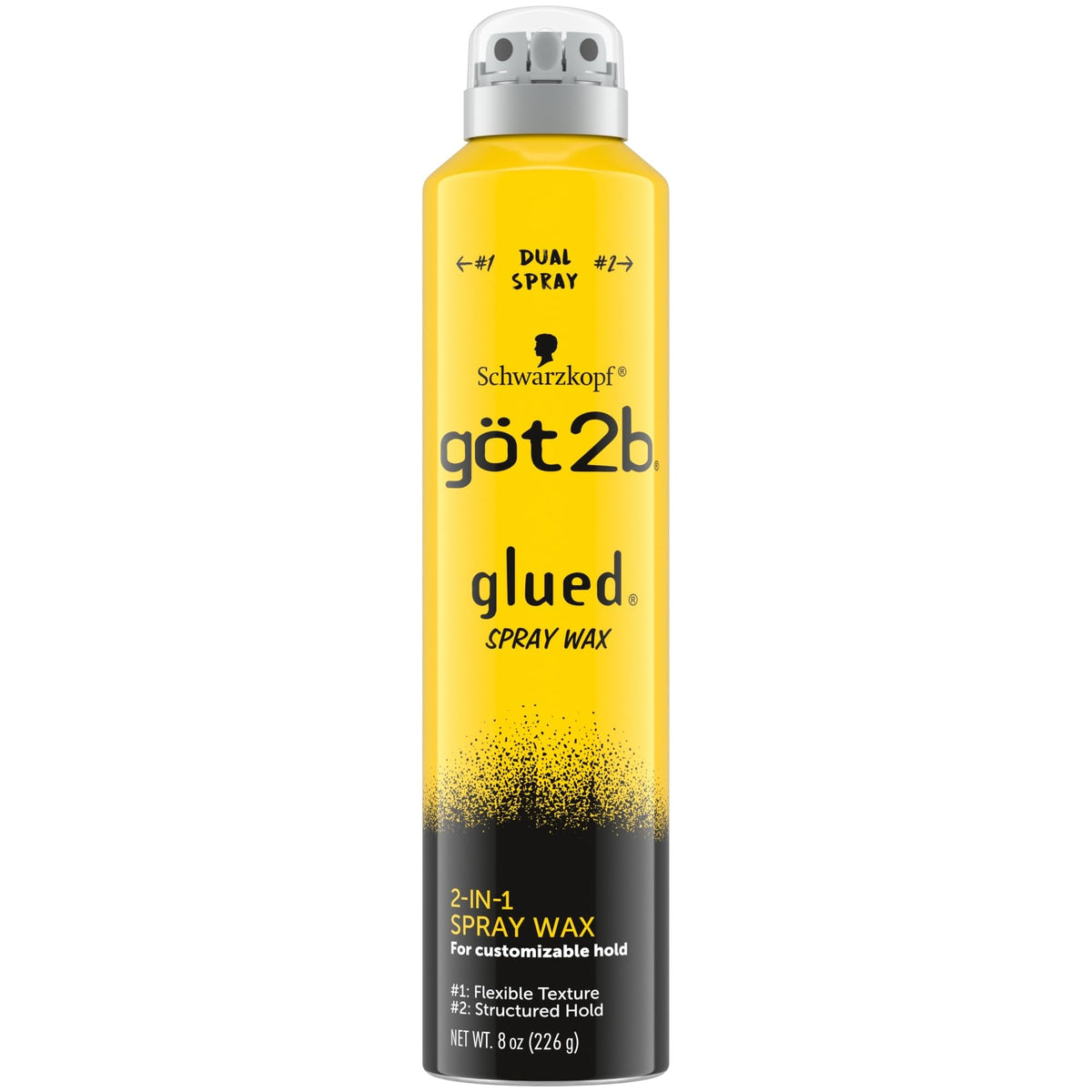 Got2B Glued Spray Wax 8 oz front view with dual nozzle