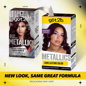 Got2B Metallics hair dye kit contents including gloves and instructions