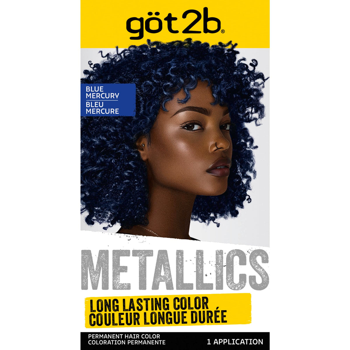 Got2B Metallics Permanent Blue Hair Dye Blue Mercury front view