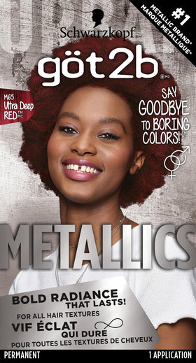 Got2B Metallics Permanent Hair Color M65 Deep Red tube front view