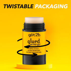 Got2B On-The-Go Hair Wax Stick 1.8oz with application on hair