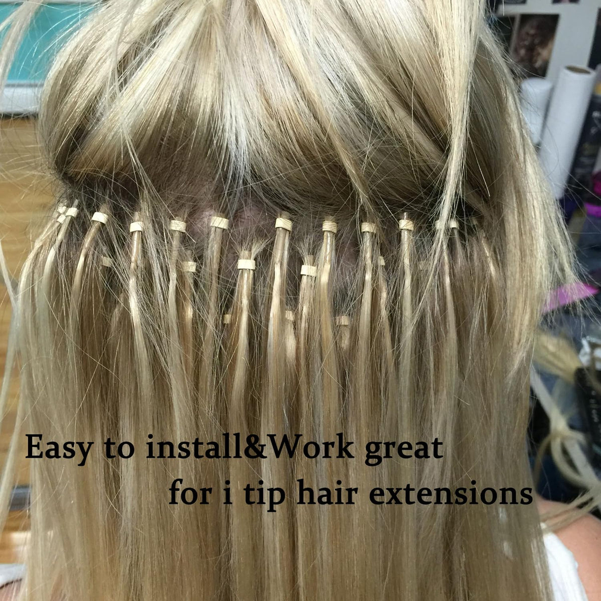 GOTDYA hair extension beads on a table