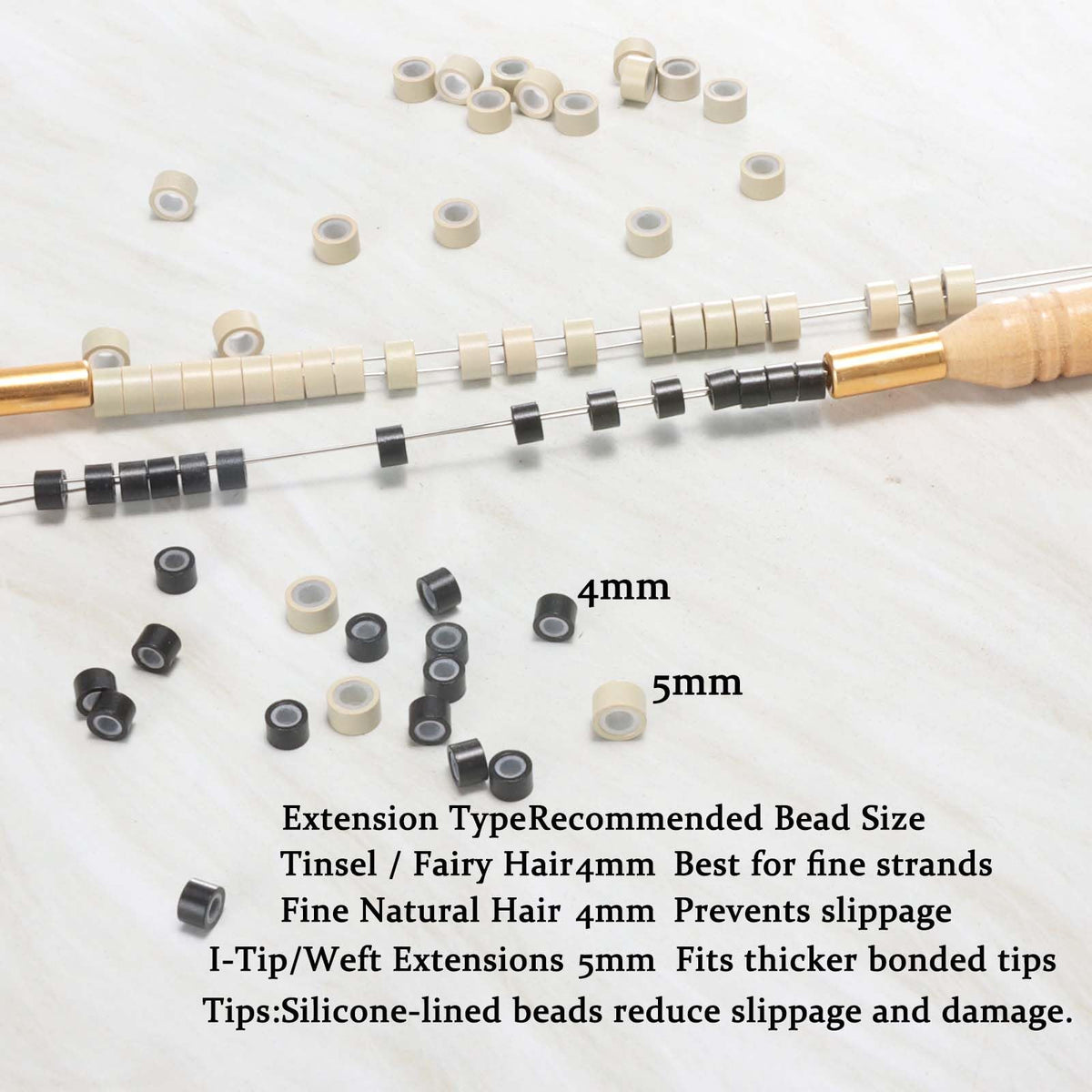 GOTDYA hair extension beads packaging