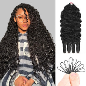 Goulus Burmese Curly Crochet Hair 120g bundles front view