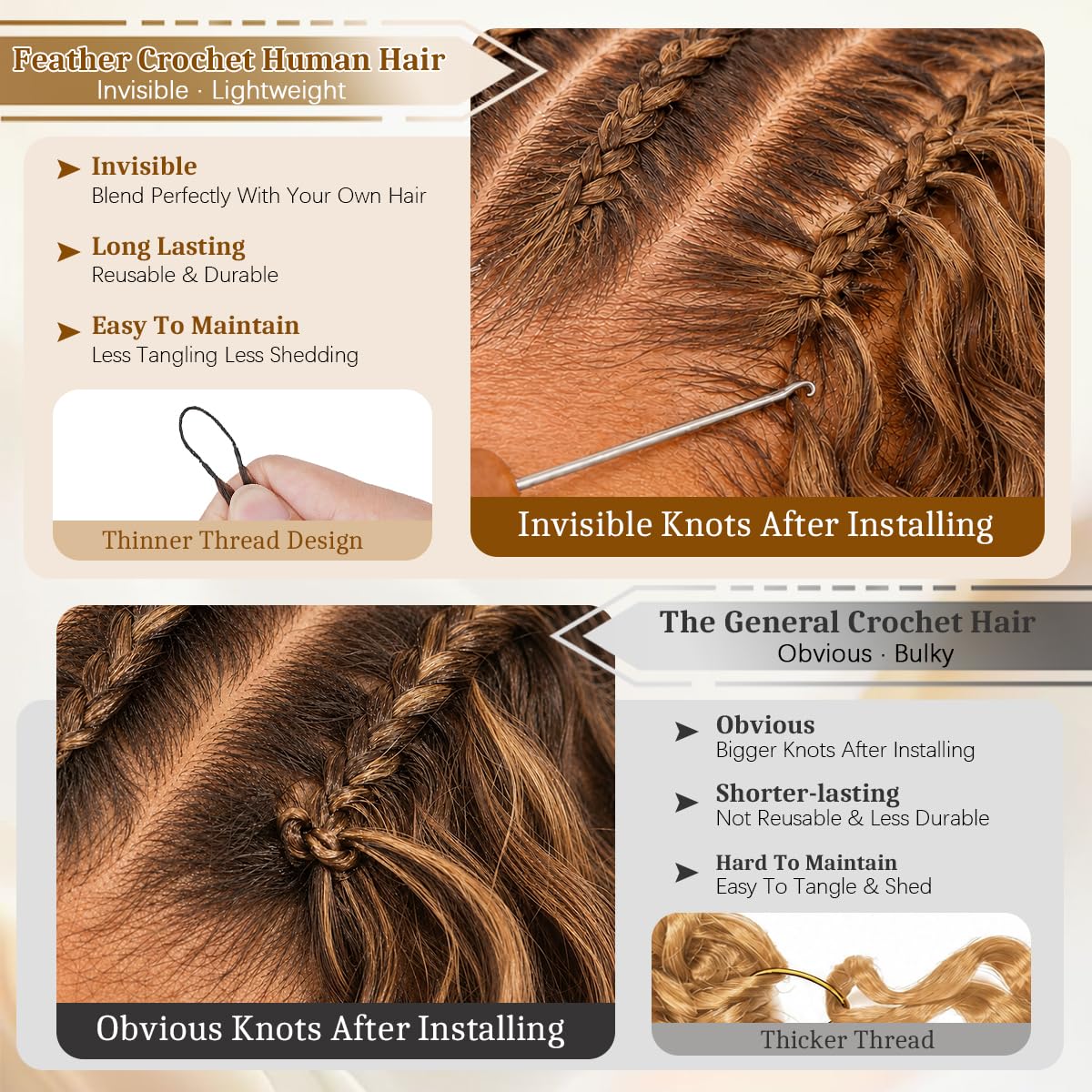 Goulus Burmese Curly Crochet Human Hair 120g packaging