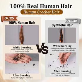 Goulus Burmese Curly Crochet Human Hair 120g texture