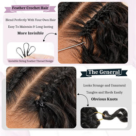 Goulus crochet hair bundles showing natural shine