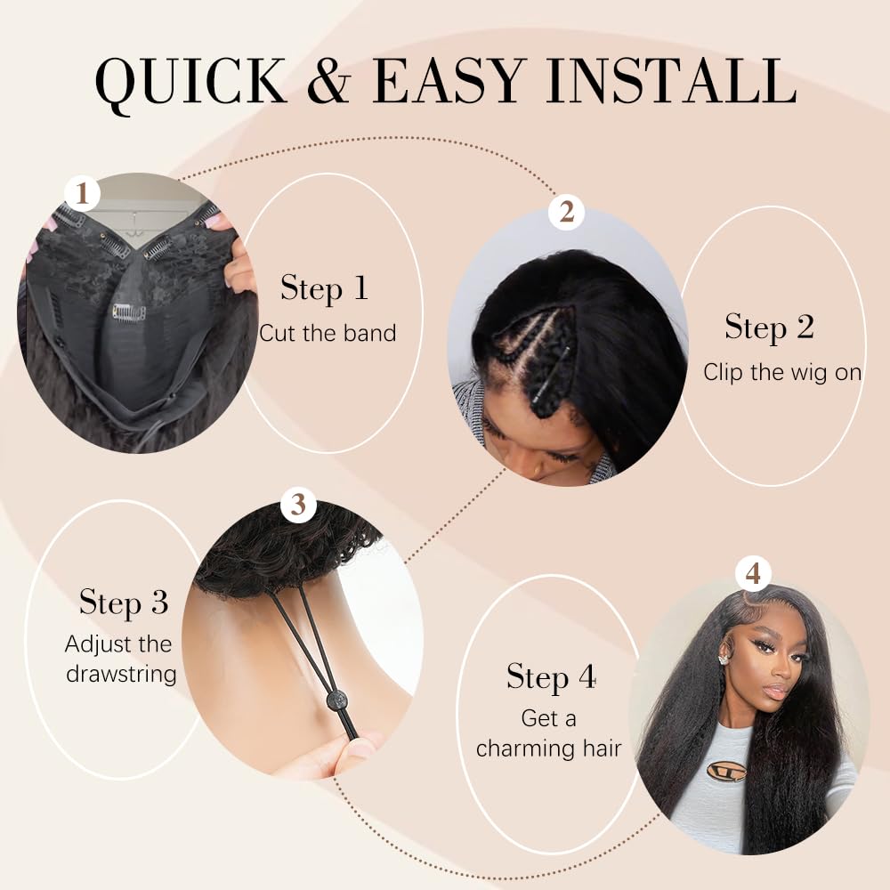 Goulus Kinky Straight V Part Wig packaging details