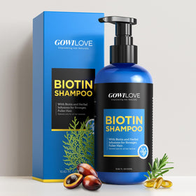GOWILOVE Biotin Shampoo 11.83oz front view with floral design