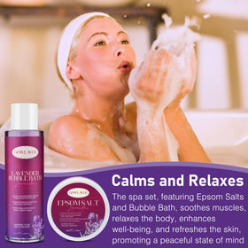 GOWLAVER lavender body care products in a basket
