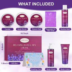 GOWLAVER Spa Gift Set displayed with all products
