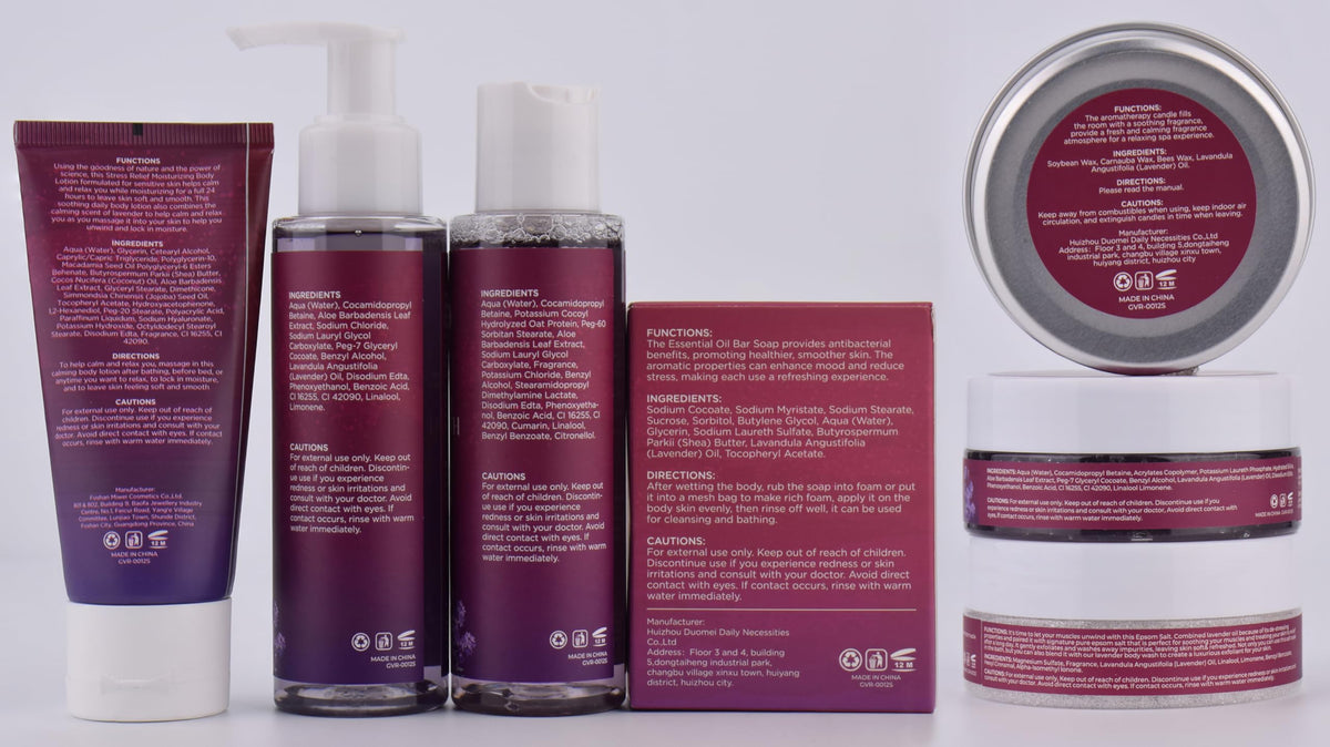 GOWLAVER Spa Gift Set with lavender theme