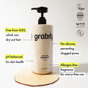grab!ty Hair Lifting Shampoo Strong 16.06 fl. oz. with hair styling products