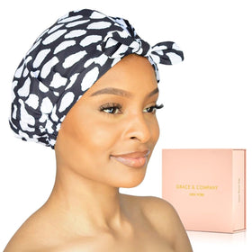 GRACE & COMPANY Waterproof Shower Cap Casablanca front view