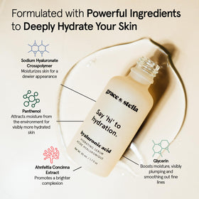 grace & stella Hyaluronic Acid Serum texture on skin