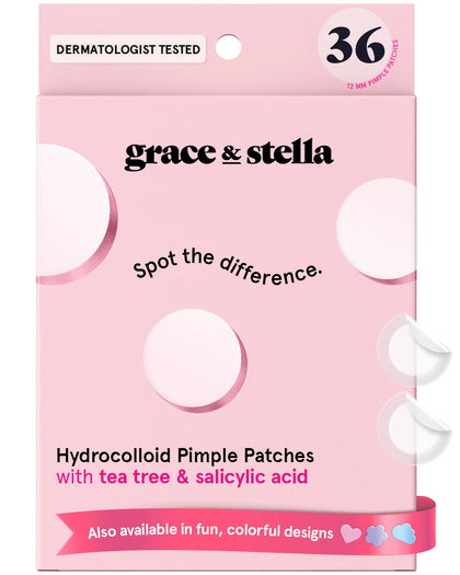 grace & stella hydrocolloid acne patches front view