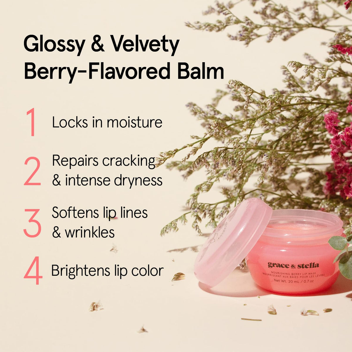 grace & stella Lip Butter in a beauty routine setup