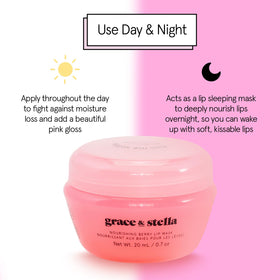 grace & stella Lip Butter on a bathroom counter