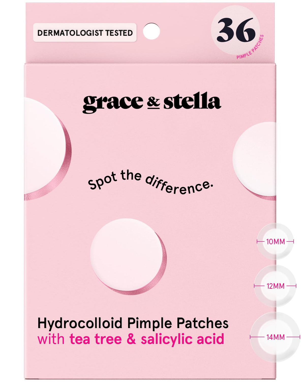 grace & stella Multi-Size Pimple Patches front view packaging