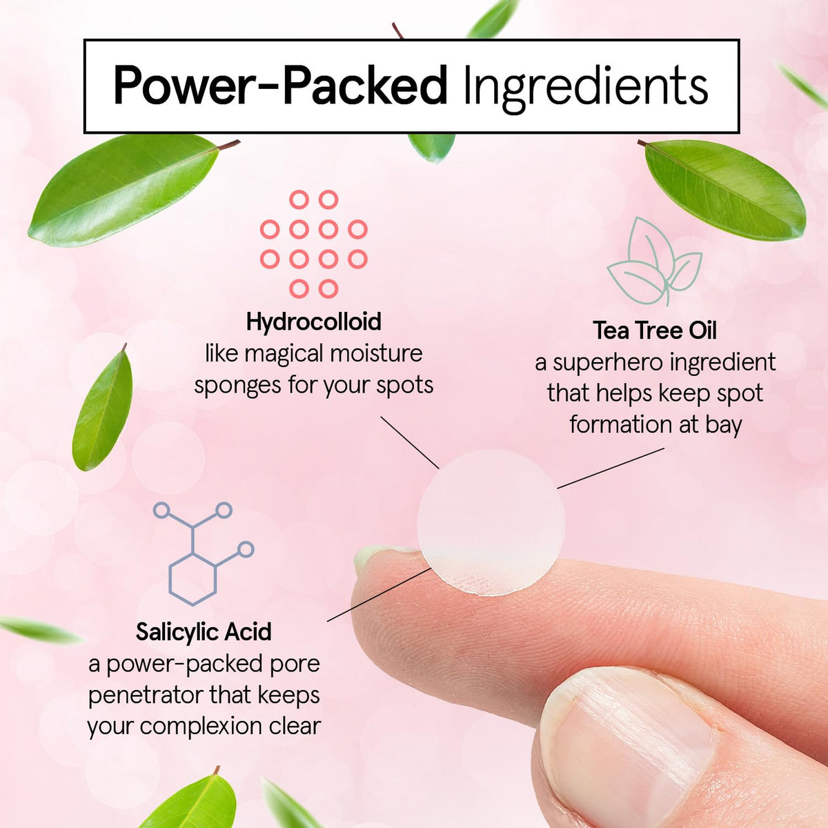 grace & stella Multi-Size Pimple Patches lifestyle use on skin