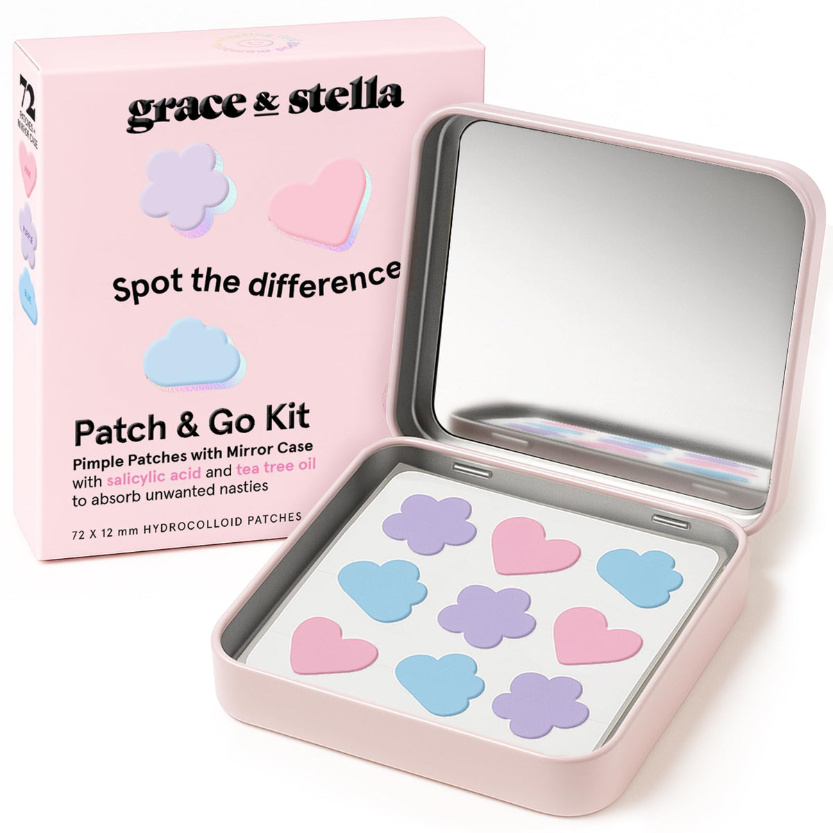 grace & stella pimple patches mirror case front view