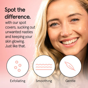 grace & stella pimple patches showing different sizes 10mm, 12mm, 14mm