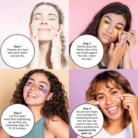grace & stella Retinol Under Eye Patches on a bathroom counter
