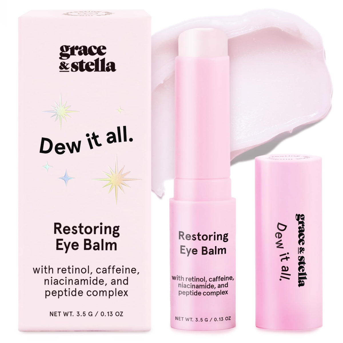 grace & stella Under Eye Brightener Balm Stick front view