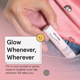 grace & stella Under Eye Brightener Balm Stick in a handbag