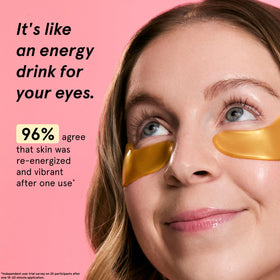 grace & stella Under Eye Mask gold gel patches close-up