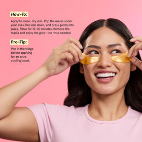 grace & stella Under Eye Mask gold patches displayed