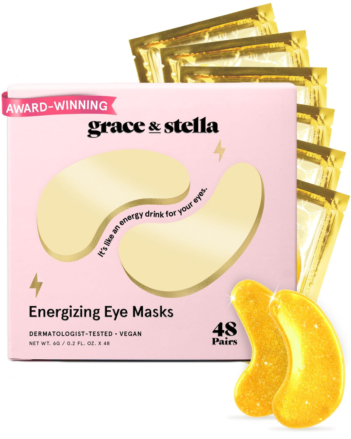 grace & stella Under Eye Mask packaging front view