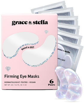 grace & stella Under Eye Patches front view with packaging