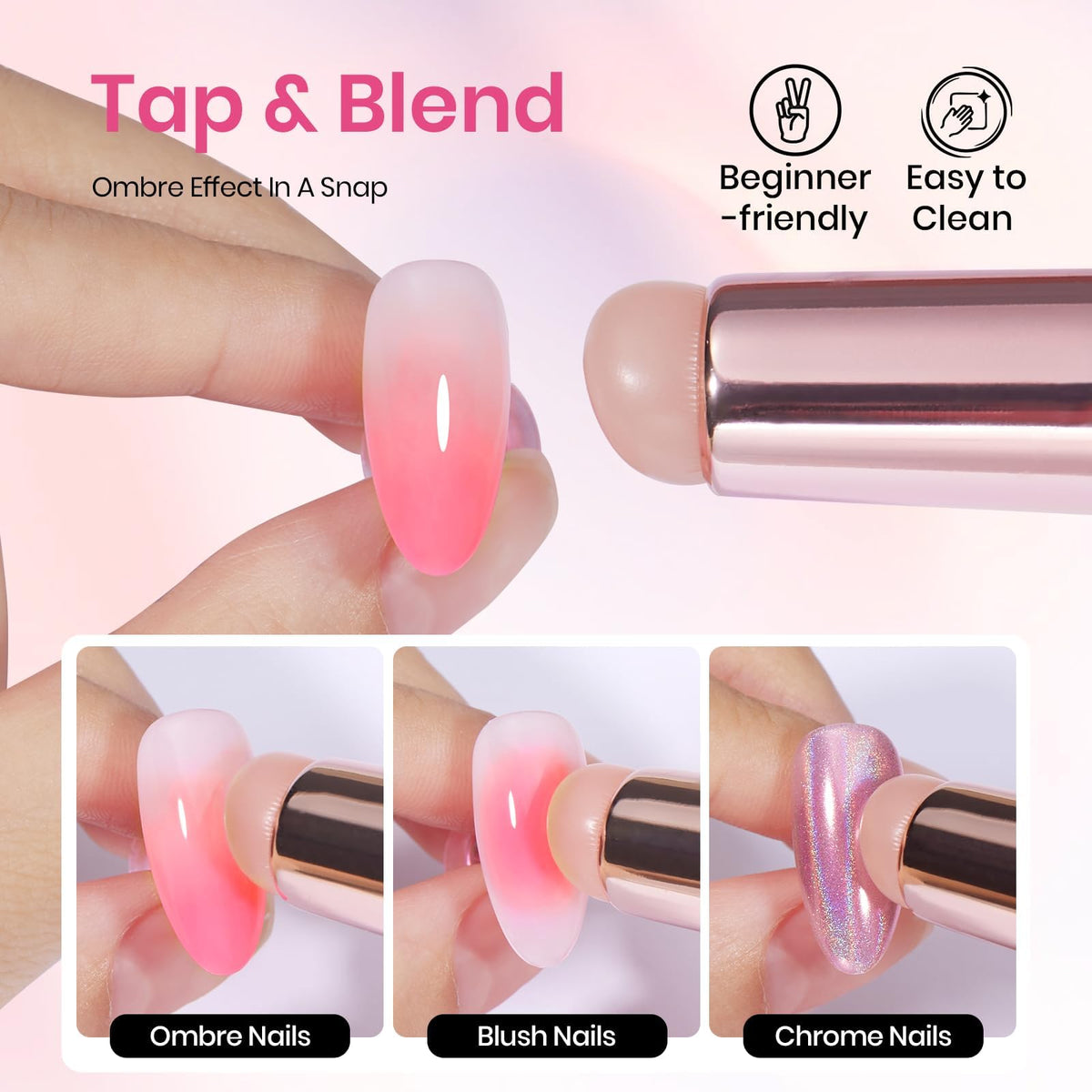 Gradient brush from the beetles Gel Polish Blooming Gel Nail Art Brushes Set