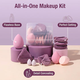 Gradient pink travel case for BS-MALL makeup sponges