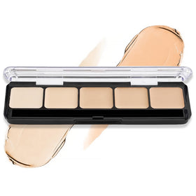 Graftobian Warm #1 Cream Foundation Palette front view with five shades