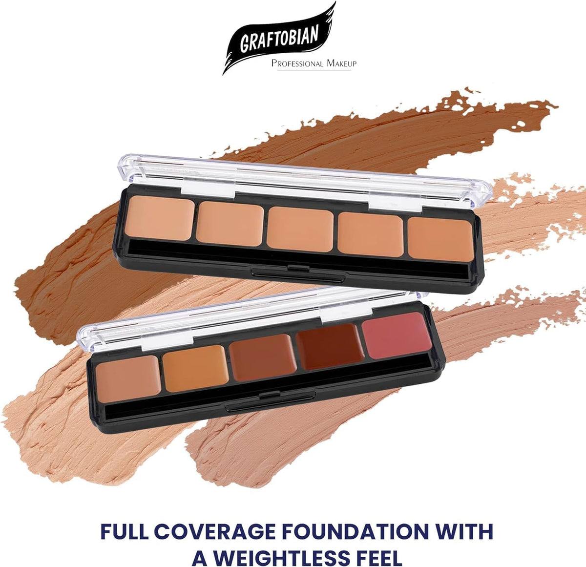 Graftobian Warm #1 Cream Foundation Palette with makeup brush