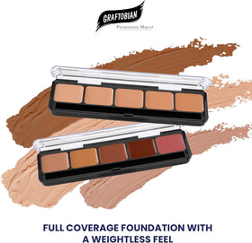 Graftobian Warm #1 Cream Foundation Palette with makeup brush