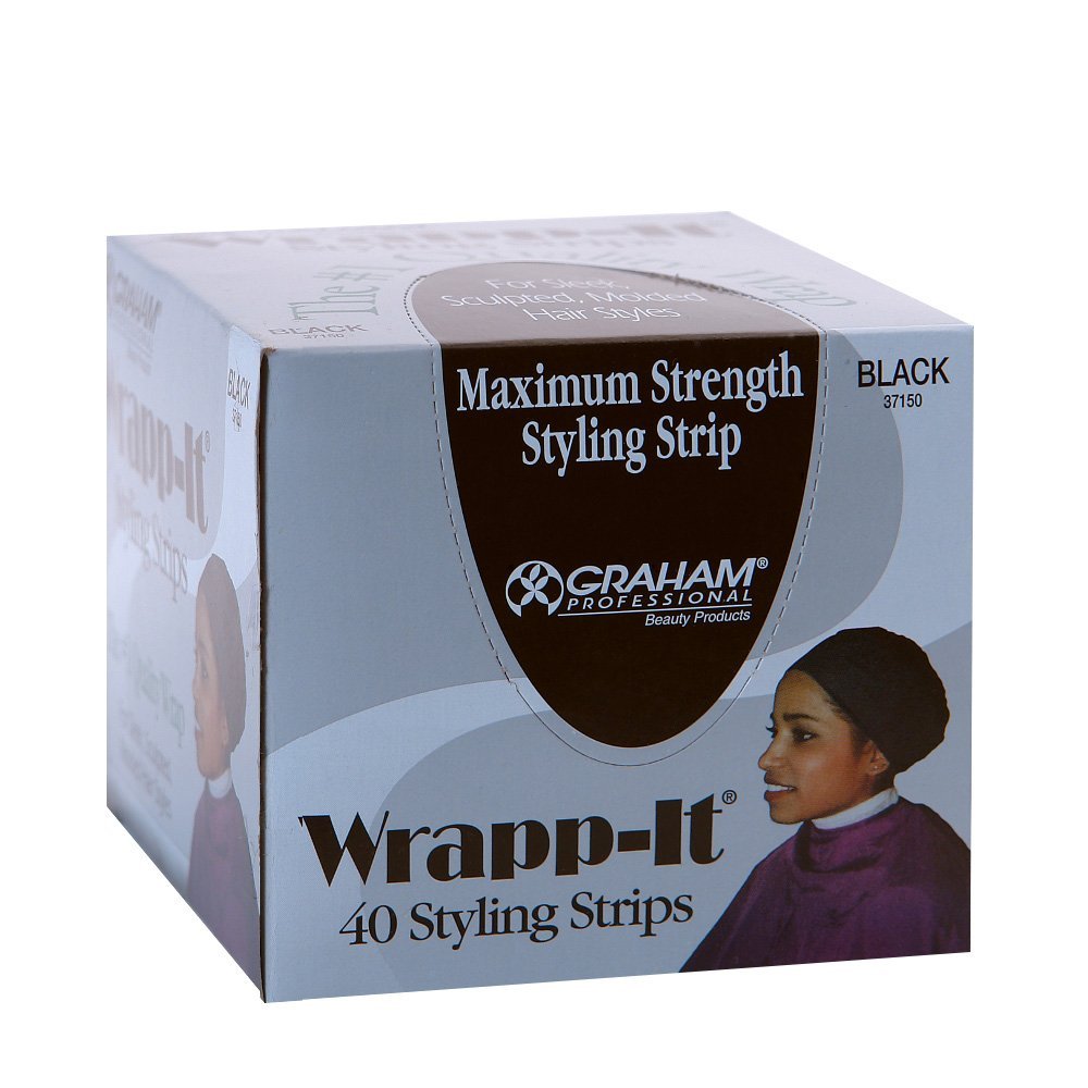 Graham Wrapp-it Styling Strips package front view with 40 strips