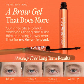 Grande Cosmetics GrandeBROW 2-in-1 Tinted Brow Gel & Serum in Light, lifestyle scene