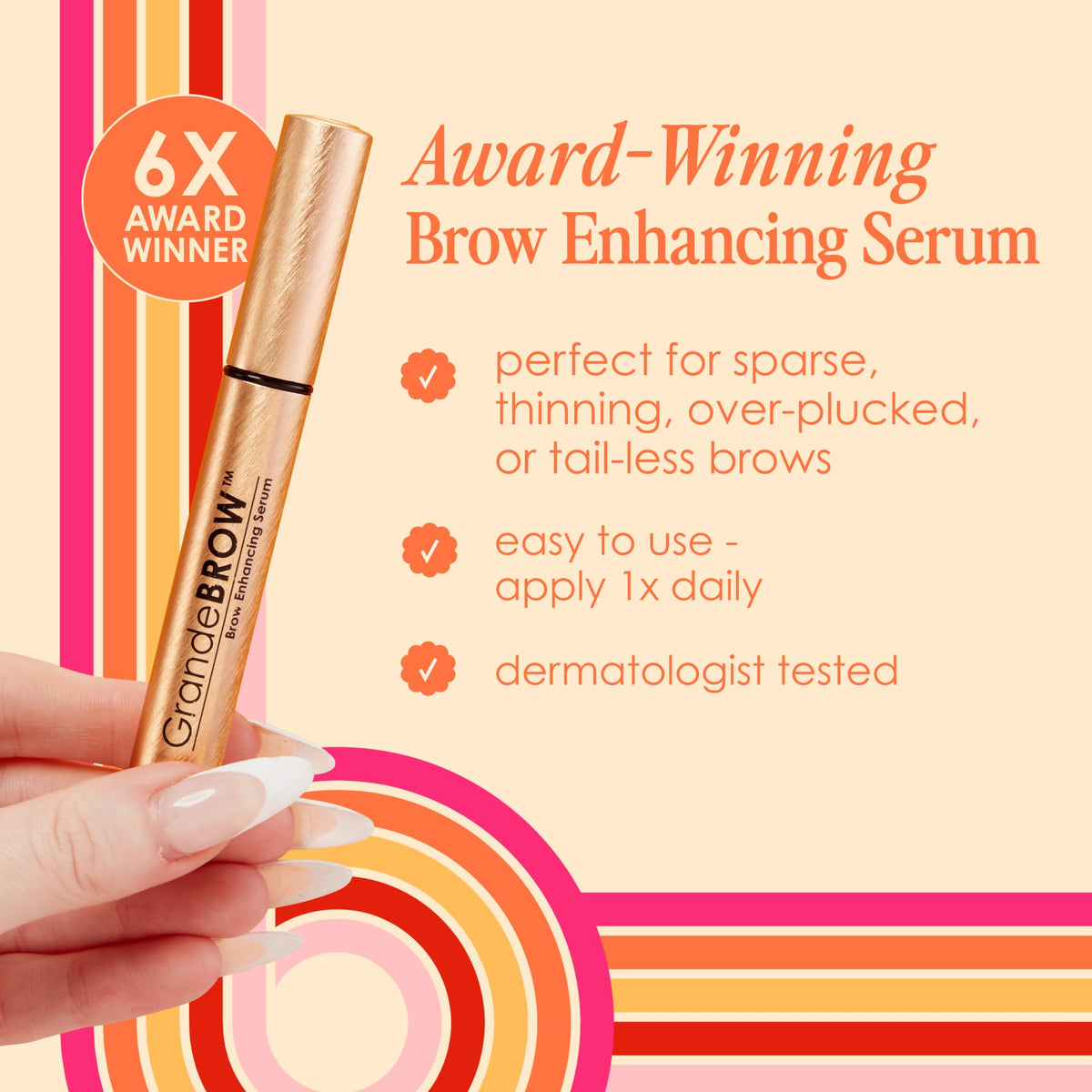 Grande Cosmetics GrandeBROW Brow support Serum 3mL ingredients list