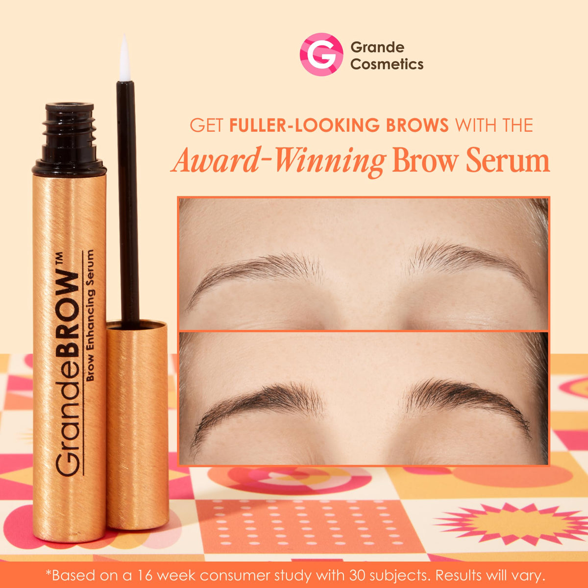 Grande Cosmetics GrandeBROW Brow support Serum 3mL packaging