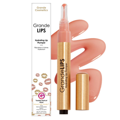 Grande Cosmetics GrandeLIPS Hydrating Lip Plumper Gloss in Toasted Apricot front view