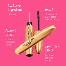 GrandeMASCARA Conditioning Peptide Mascara displayed with other Grande Cosmetics products